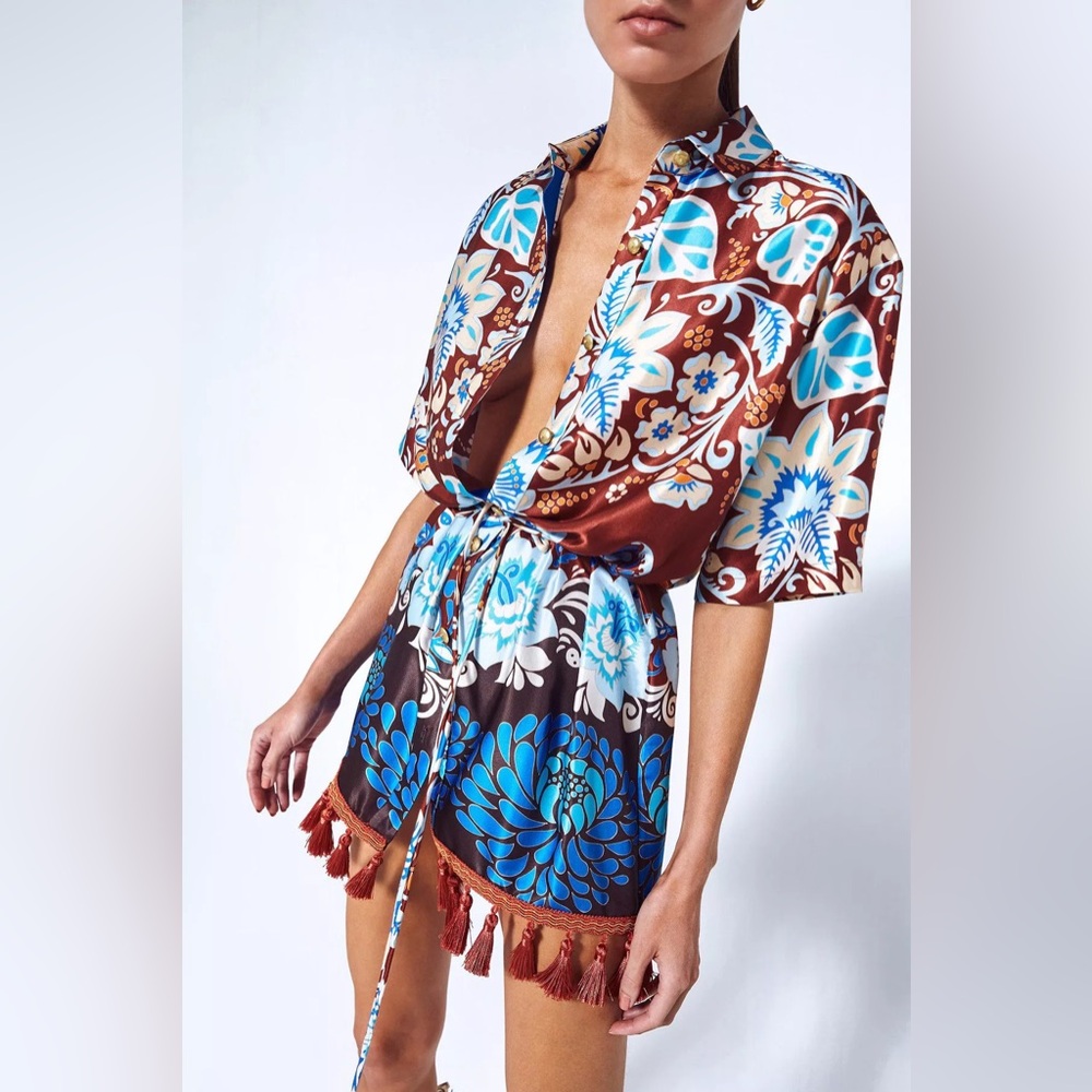 Alexis Emotion Tunic Dress Tie Waist sz XS NWT